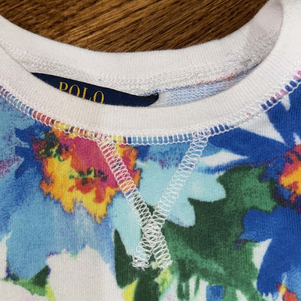 Polo Ralph Lauren crewneck girls floral sweatshirt size 6X NWOT - Picture 5 of 8